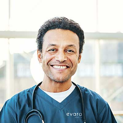Smiling male nurse